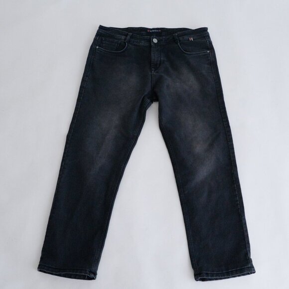 Y2K Big Holder Ins Co Black Faded Relaxed Black Denim Jeans 38 - Picture 1 of 12